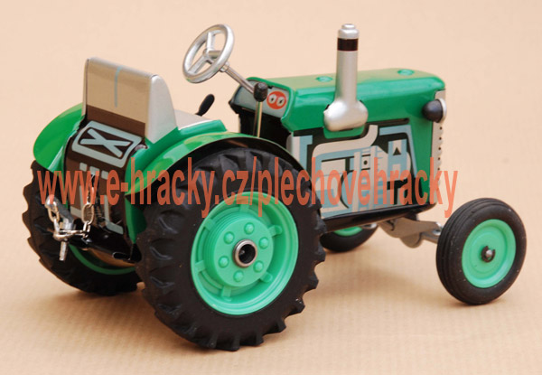 Traktor Zetor solo disky zelený - na klíček