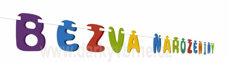 Girlanda papírová BEZVA NAROZENINY