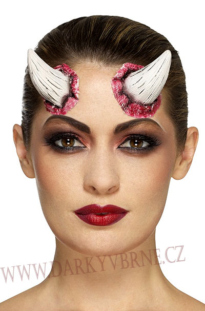 Čertí rohy latexové bílé