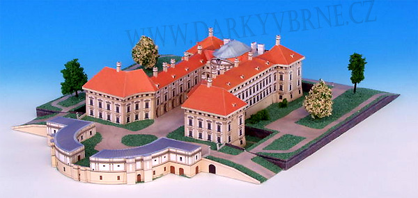 Slavkov, Austerlitz, zámek, papírový model, vystřihovánka