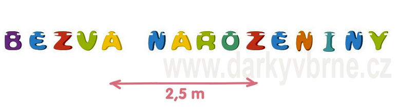Girlanda papírová BEZVA NAROZENINY