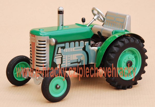 Traktor Zetor solo disky zelený - na klíček