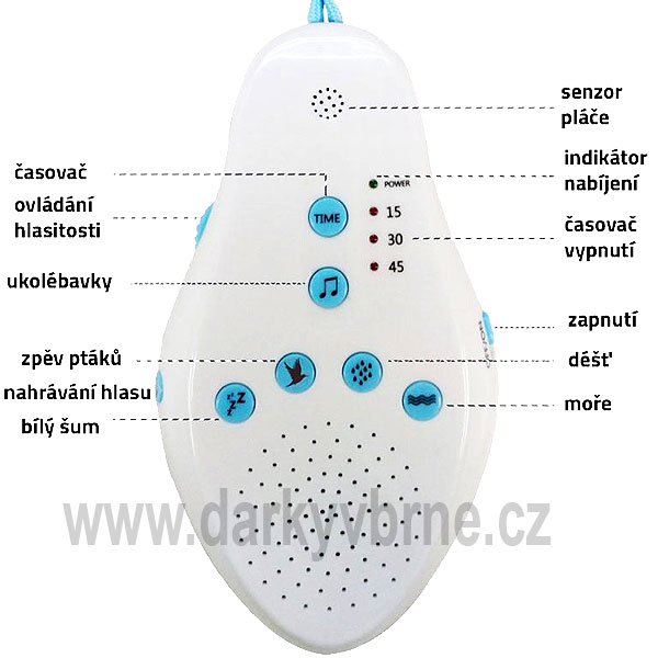 Uspávač, usínáček miminek i dospělých, přenosný