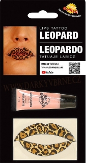 Tetování na rty Leopard