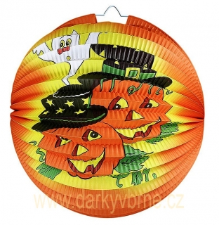 Lampion Halloween kulatý - VESELÉ DÝNĚ, 25 cm